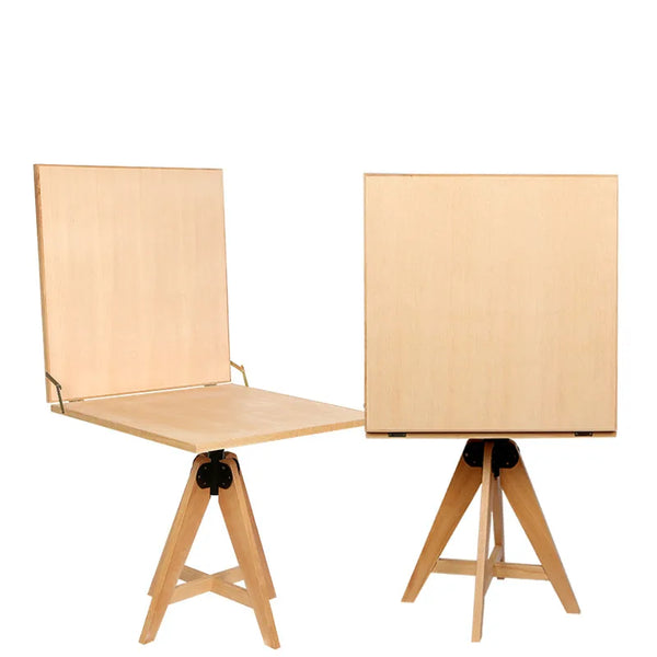 AOOKMIYA Wood Drawing Table Liftable Sketch Bookshelf Easel Stand Desk