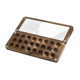 AOOKMIYA AOOKMIYA  Wood Palette Tray Wooden Paint Box  Paint Container Travel Paint Case Mixing 12 Grids