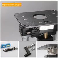 Woodworking Router Lift System, Alumínio Router Table, Inserir Placa, Bancada, Aparador, Gravura Machine Tool