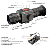 XG-08 thermal imaging spyglass monocular sight 25MM lens 1800M detection distance thermal monocular hunting