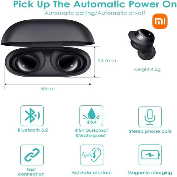 Xiaomi True Wireless Earbuds Redmi Buds 3 lite, Bluetooth 5.2 Low Latency  Headphones Waterproof Stereo Earphones in Ear Touch Control Headset with  Mic