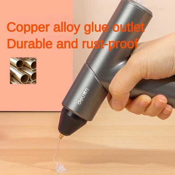 Cordless Electric Hot Melt Glue Gun Rechargeable Anti-scald Copper
