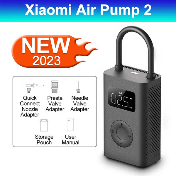 Portable Xiaomi Original Air Pump 2 Mijia Electric Air Compressor Inflator  Treas