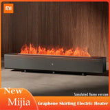 Xiaomi Mijia Graphene Skirting Electric Heater Simulated Flame Edition Electric Heater Living Room Humidifier Heater Fireplace