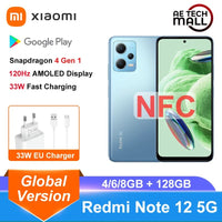 Xiaomi - Redmi Note 12 5G SmartPhone,NFC,6GB/128GB, 6.67 ”amoed FHD +,  Snapdragon® 4, 33W fast Charge, 5000 mAh,Global Edition - AliExpress