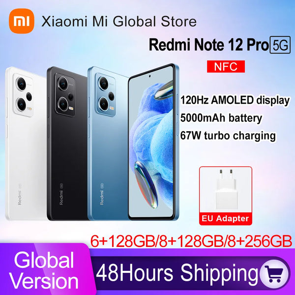 Xiaomi Redmi Note 12 Pro 5G Smartphone MIUI 13 Dimensity 1080 Octa Core  Touch ID