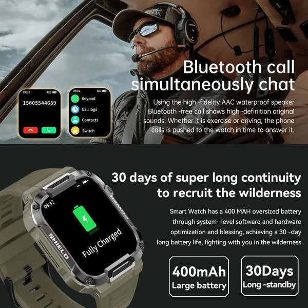 Xiaomi Rugged Military Smart Watch Men For Android IOS Ftiness Watches –  AOOKMIYA