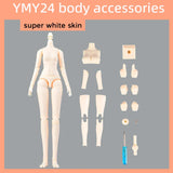 YMY22 Body Obitsu24 22cm Moveable Joints girl Doll for GSC, Blyth,ICY,1/6 Bjd Doll Head Figure Replacement Hand Toy Accessories