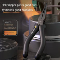 Youpin Deli Pointed Nose Pliers 6-inch Steel Wire Pliers Multifunctional Labor-Saving Household Manual Wire Stripping Pliers New