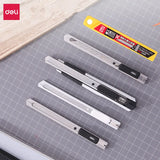 Youpin Deli Zinc Alloy Utility Knife Large Utility Knife Black Blade Small Utility Knife 30-degree Pointed Blade Wallpaper Knife