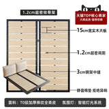 bed Quiet wind suspension  light luxury leather  modern simple master room suspended cream air soft wrap