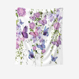 1pc Creative Flower And Butterfly Print Blanket, Contemporary Style Blanket, Soft And Comfortable Blanket, Travel Couch Bed Blanket, Office Home Decoration, Birthday Gift Blanket, For Boys, Girls, Adults, All Seasons Available