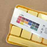 AOOKMIYA Himi Gouache Paint Set Jelly Cup 18 x 30mL - Yellow with 3 brushes AOOKMIYA.COM