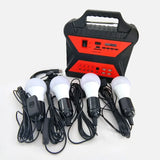 AOOKMIYA portable Small camping use solar lighting system with battery solar panel and four bulbs for house outdoor emergency electricity