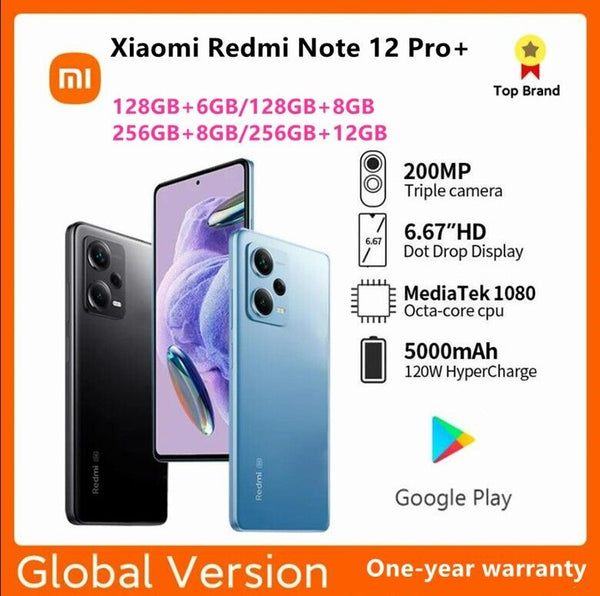 New Xiaomi Redmi Note 12 Pro 5G Smartphone MIUI 13 Dimensity 1080 GPS  Global ROM