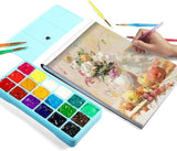 HIMI Gouache Paint Set, Jelly Cup 18 Vibrant Colors(30ml/Pcs)(BLUE) - BRAND New