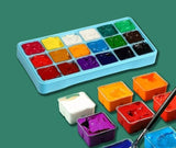 HIMI Gouache Paint Set, Jelly Cup 18 Vibrant Colors(30ml/Pcs)(BLUE) - BRAND New