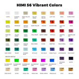 HIMI Gouache Paint Set, 56 Colors x 30ml Include 8 Metallic and 6 Neon Colors...