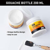 Gouache Refill Paints,White Color(200 ml Bottles), Non Toxic Paint for Canvas...