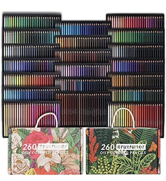 BRUTFUNER 520 COLORS COLORED PENCILS New In Shipper Box Sealed US Shipping