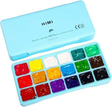 HIMI Gouache Paint Set, Jelly Cup 18 Vibrant Colors(30ml/Pcs)(BLUE) - BRAND New
