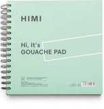 AOOKMIYA HIMI Gouache Pad 8.5X8.5''(98lb/160g) 50 Sheets Mix Paper Pad, Side Green AOOKMIYA.COM