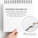 AOOKMIYA HIMI Gouache Pad 8.5X8.5''(98lb/160g) 50 Sheets Mix Paper Pad, Side Green AOOKMIYA.COM