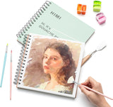 AOOKMIYA HIMI Gouache Pad 8.5X8.5''(98lb/160g) 50 Sheets Mix Paper Pad, Side Green AOOKMIYA.COM