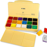 AOOKMIYA HIMI Gouache Paint Set, Jelly Cup 18 Vibrant Colors(30ml/Pcs(YELLOW) - BRAND New AOOKMIYA.COM