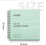 AOOKMIYA HIMI Gouache Pad 8.5X8.5''(98lb/160g) 50 Sheets Mix Paper Pad, Side Green AOOKMIYA.COM