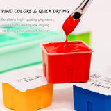 AOOKMIYA HIMI Gouache Paint Set, Jelly Cup 18 Vibrant Colors(30ml/Pcs(YELLOW) - BRAND New AOOKMIYA.COM