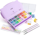 AOOKMIYA HIMI Twin Cup Jelly Gouache Paint Set with 3 Paint Brushes, 36 Colors 12G AOOKMIYA.COM