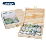 schmincke sediment color watercolor paint artist horadam quuarell  15ml wooden box set volcano/ desert/shire series art supplies