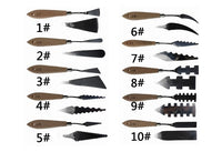 10 different special-shaped oil painting knife set paint knife textur –  AOOKMIYA