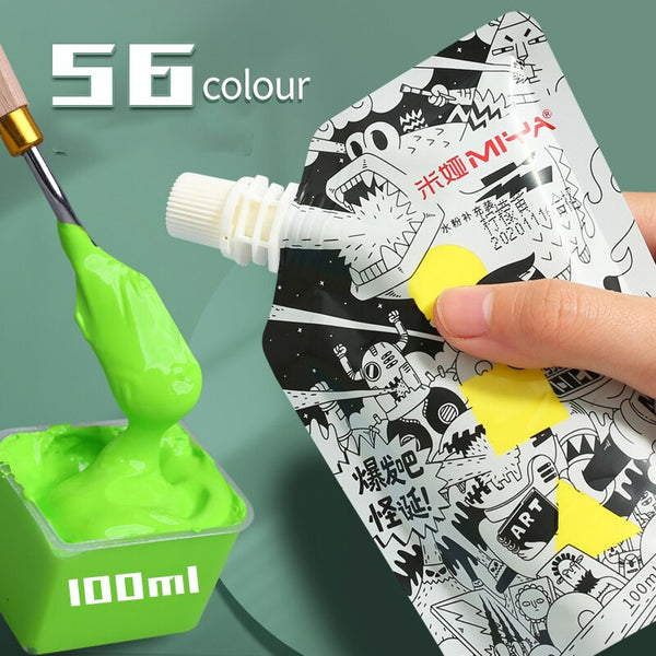 100ml MIYA HIMI Jelly Gouache Paint Refill 1 Bag Colors Non Toxic Paints for Artists, Students, Opaque Painting