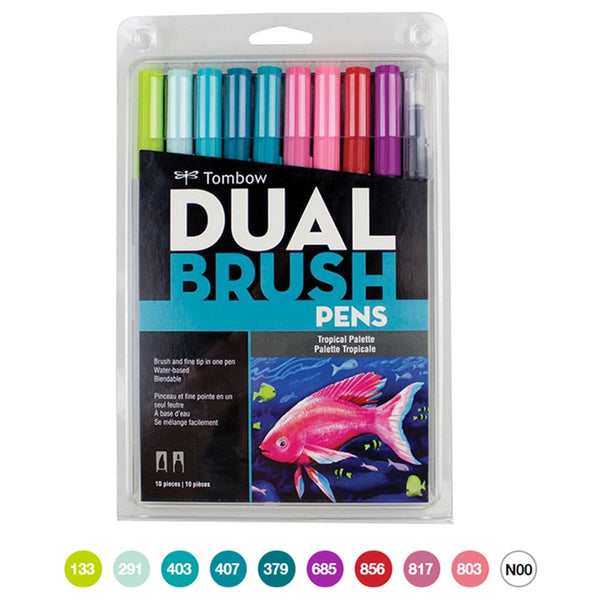 10pcs/set Calligraphy pen set double head markers color pen soft brush pen drawing nomination art supplies