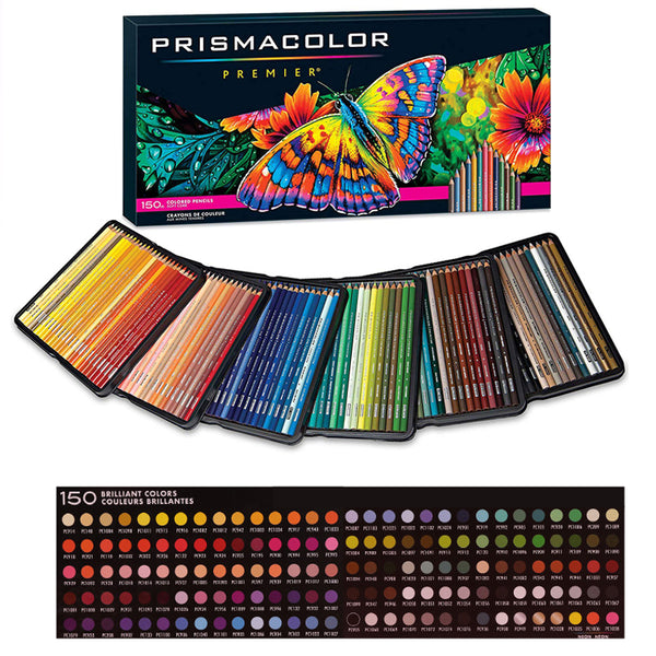 150 Prismacolor Artists Color Pencils Set Soft Core Colored Pencil