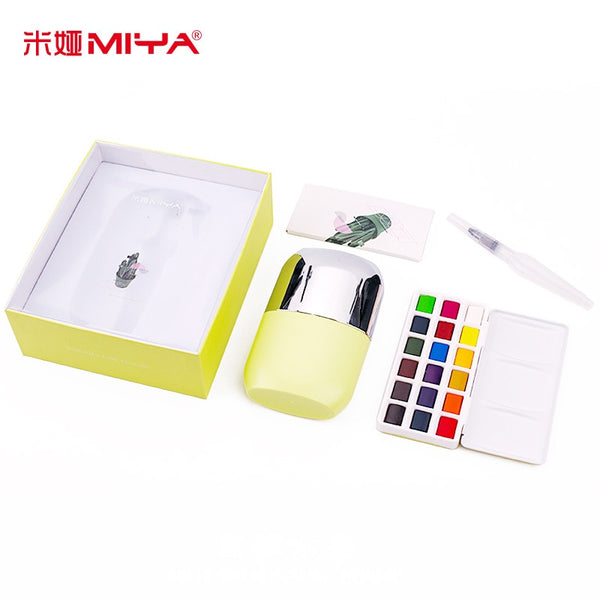 1Pc MIYA HIMI Water Color Solid Palette -Portable Travel Watercolor Pa –  AOOKMIYA