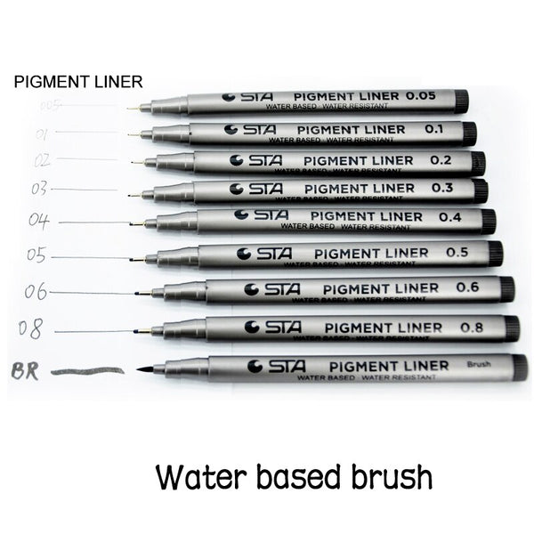 1 Piece Pigment Liner Pigma Pen Micron Marker Pen 0.05/0.1/0.2/0.3