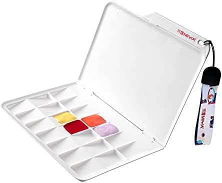 AOOKMIYA 12 Piece Paint Palette Folding Painting Tray With 20 Wells 5