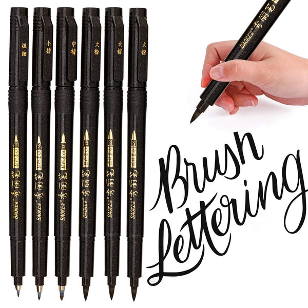4 Sizes Nibs Calligraphy Pen Brush Lettering Pens Set flexible Refill Brush Markers Set for Writing Drawings DIY Journal