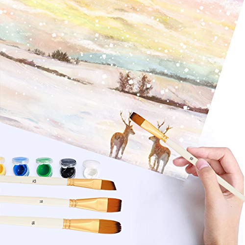Acrylic Paint Brush, 15 Size Acrylic Brushes for Painting. Contains Pr