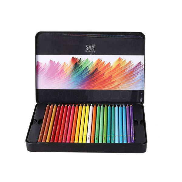 48/72 Color Pencils Profesional Iron box Oil Colored Pencils Set Artist Painting Sketching Wood Color Pencil School Art Supplies