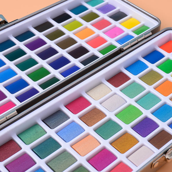 50/72/90/100 Colors Solid Watercolor Set Basic Metallic Glitter Watercolor  Paint for Painting Art Paint Supplies Art Supplies - AliExpress