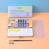 50/72/90/100 cores pintura em aquarela sólido glitter metálico aquarela conjunto caixa gouache pigmento desenho pintura arte suprimentos