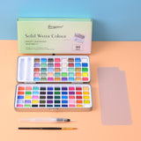 50/72/90/100 cores pintura em aquarela sólido glitter metálico aquarela conjunto caixa gouache pigmento desenho pintura arte suprimentos