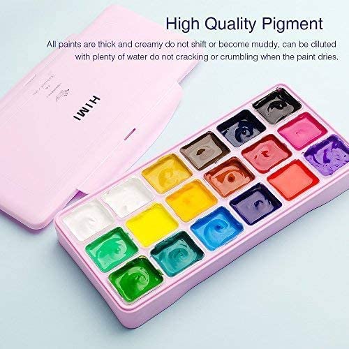 AOOK HIMI Gouache Paint Set Jelly Cup 24 Vibrant Colors Non Toxic Pain –  AOOKMIYA
