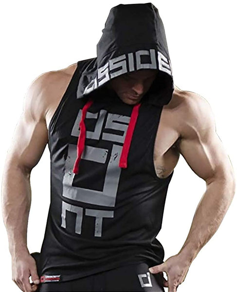 Better Body Gym Hoodie Men Bodybuilding Stringer Tank Top Muscle Sleeveless Shirt