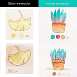 Paul Rubens Watercolour Paint Set, 12 Glitter Watercolor Paint with a Portable Box, Professional Watercolor Paint for Beginners and Artists, Art Supplies for Illustrations, Painting, Coloring