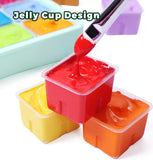HIMI Gouache Paint Set, 24 Colors x 30ml Unique Jelly Cup Design with 3 Paint Brushes and a Palette in a Carrying Case Perfect for Artists, Students, Gouache Opaque Watercolor Painting (Green)
